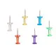 Drawing pins Pincello 393 Multicolour Metal Plastic (24 Units)