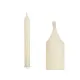 Set de Velas 2 x 2 x 15 cm Crema (12 Unidades)