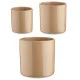Set de Macetas Ibergarden CILINDRO-1019 Beige Arcilla Cilindro Ø 14 cm Ø 22 cm Ø 17 cm 3 Piezas