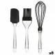 Set of Kitchen Utensils Kinvara KT11-5521D Silicone Plastic Bakery (8 Units)