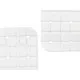 Non-slip Shower Mat Frames White PVC 67,7 x 38,5 x 0,7 cm (6 Units)