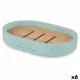 Soap dish Berilo B5456BC-4 - 457 Blue Resin Bamboo 12,5 x 2,5 x 8,5 cm (6 Units)