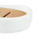 Jabonera Berilo B5456BC-4 - 455 Blanco Resina Bambú 12,5 x 2,5 x 8,5 cm (6 Unidades)