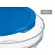 Round Lunch Box with Lid Pasabahce Chefs Blue 595 ml 14 x 6,3 x 14 cm (6 Units)