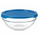 Round Lunch Box with Lid Pasabahce Chefs Blue 595 ml 14 x 6,3 x 14 cm (6 Units)