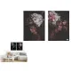 Set of 2 pictures Canvas Lady Flowers 70 x 50 x 1,5 cm (6 Units)