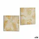 Lienzo Hoja de planta Dorado 28 x 28 x 1,5 cm (36 Unidades)