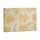 Lienzo Hoja de planta Dorado 120 x 80 x 2,5 cm (4 Unidades)