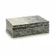 Decorative box Grey Mother of pearl Particleboard 15,2 x 7,2 x 25 cm (4 Units)