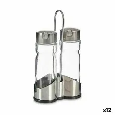 Set de Aceitera y Vinagrera Vivalto QPK-10202 Transparente Metal 5,5 x 20,2 x 11,5 cm (12 Unidades)