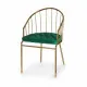 Silla Barras Verde Dorado 51 x 81 x 52 cm (2 Unidades)