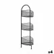 Shelves Black Metal 21,2 x 97 x 28,5 cm (4 Units)