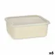 Storage Box with Lid Yellow 17 x 8 x 23,5 cm (6 Units)
