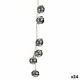 Christmas bauble Rattle Silver 5 x 2,5 x 41 cm (24 Units)