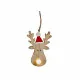 Christmas bauble Reindeer Brown Wood 7,5 x 2,5 x 17 cm (24 Units)