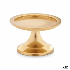 Candle Holder Golden Aluminium 10 x 6 x 10 cm (12 Units)