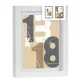 Wall photo frame White Glass MDF Wood 18 x 23 x 2,5 cm (6 Units)