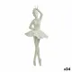 Christmas bauble Ballerina White Plastic Glitter 6,7 x 16 x 6,7 cm (24 Units)