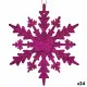 Christmas bauble Snowflakes Fuchsia Plastic Glitter 15 x 15 x 0,2 cm (24 Units)