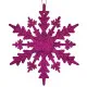 Christmas bauble Snowflakes Fuchsia Plastic Glitter 15 x 15 x 0,2 cm (24 Units)