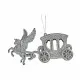 Christmas bauble Magical Carriage Silver Plastic Glitter 15,5 x 8,5 x 4,5 cm (24 Units)