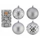Set de Bolas de Navidad Plateado PVC Ø 8 cm (4 Unidades)
