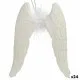 Adorno Navideño Alas de Ángel Blanco Plástico Purpurina 12,5 x 15 x 2,5 cm (24 Unidades)