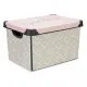 Storage Box with Lid Vibes Arrows Pink Plastic 17 L 28 x 22 x 37 cm (12 Units)