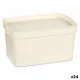 Storage Box with Lid Kipit TP592-4 Cream Plastic 2,3 L 13,5 x 11 x 20 cm (24 Units)