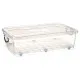 Storage Box with Wheels Transparent Plastic 40 L 46,5 x 20 x 72,2 cm (6 Units)