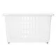 Cesta Multiusos Con ruedas Blanco Plástico 17,5 x 26 x 46 cm (12 Unidades)