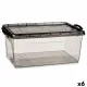 Storage Box with Lid Kipit TP547-2 Anthracite Plastic 22 L (6 Units)