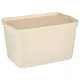 Caja de Almacenaje con Tapa Kipit TP596-3 Crema Plástico 24 L 29,3 x 24,5 x 45 cm (6 Unidades)