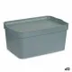 Storage Box with Lid Kipit TP594-2 Grey Plastic 7,5 L 21 x 14,2 x 32 cm (12 Units)