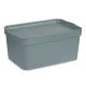 Storage Box with Lid Kipit TP594-2 Grey Plastic 7,5 L 21 x 14,2 x 32 cm (12 Units)