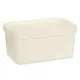 Storage Box with Lid Kipit TP594-4 Cream Plastic 7,5 L 21,5 x 14,5 x 32 cm (12 Units)