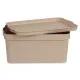 Storage Box with Lid Kipit TP594-3 Beige Plastic 7,5 L 21,5 x 14,5 x 32 cm (12 Units)