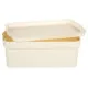 Storage Box with Lid Kipit TP593-4 Cream Plastic 6 L 21,5 x 11 x 31,5 cm (12 Units)