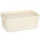 Storage Box with Lid Kipit TP593-4 Cream Plastic 6 L 21,5 x 11 x 31,5 cm (12 Units)