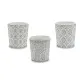 Planter Pattern White Grey Ceramic 12,3 x 12 x 12,3 cm (144 Units)