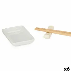 Set de Sushi Kinvara 1249SJ4111 Blanco Bambú Porcelana (12 Piezas) (6 Unidades)