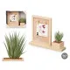 Photo frame 411096 Natural Plastic MDF Wood (8 Units)