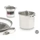 Casserole with glass lid Kinvara 17396 Silver 31 x 25 x 24 cm Induction (4 Units)