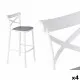 Stool PC-175B White Grey polypropylene Rattan 41 x 103 x 52,5 cm (4 Units)