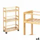 Shelves Kipit WR5512 Natural Bamboo polypropylene 44,5 x 75 x 20 cm (4 Units)