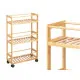 Shelves Kipit WR5512 Natural Bamboo polypropylene 44,5 x 75 x 20 cm (4 Units)