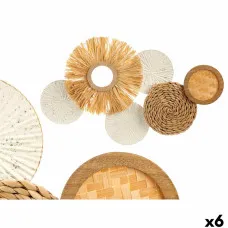 Wall Decoration 24SMA0040 White Brown Metal 65 x 40 x 6 cm (6 Units)