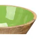 Cuenco MALI-701 G Verde Esmalte Madera de mango 24,3 x 10,5 x 24,3 cm (6 Unidades)