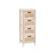 Cajonera Rattan Natural 27 x 73 x 25 cm 4 cajones