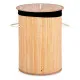 Cesto para la Ropa Sucia Kipit BA1315-436 Negro Natural Metal Bambú Madera MDF 48 L (4 Unidades)